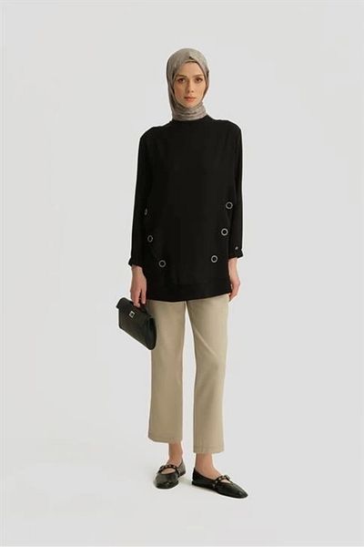 Armine Accessory Detailed Tunic 25Yt415 Black