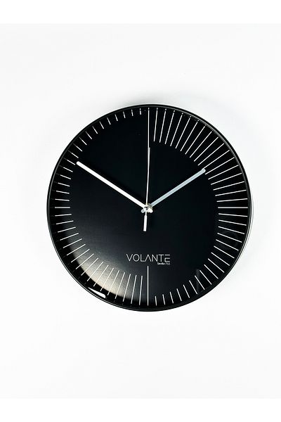 VOLANTE Sevilla-711 Modern Wall Clock - Volante Effect Series, 30 cm Ø Real Glass