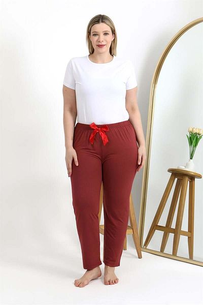 modaserdem Mdrsdm Women's Large Size Single Bottom Pajamas-Baby Mouth-100% Cotton
