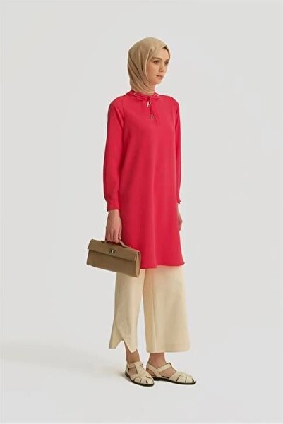 Armine Bağcık Detaylı Tunik 25yh4202 Fusya