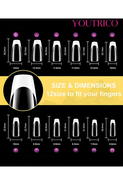 Youtrico 120 Pieces of Transparent Colored Full-Coverage Armor Stickers DIY