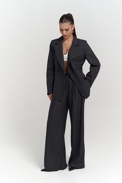 Mai Halvyn Slim Fit blézer antracit szett