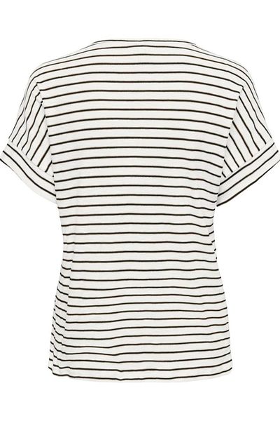 ONLY Onliben S/S Moster V-Neck Glitter Topjrs Women White Blouse - 15346597