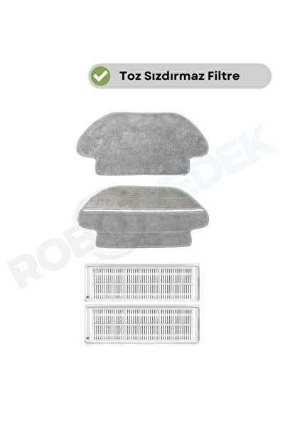 robotyedek Mop de schimb compatibil Viomi Se și filtru Hepa - Set de 4 piese