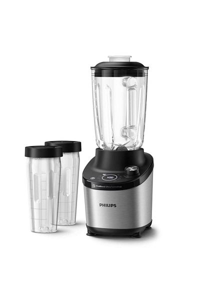 Philips Blender Philips Seria 7000 HR3760/10, 2 L, 1500W, 12 Trepte Viteza (Negru/Argintiu)