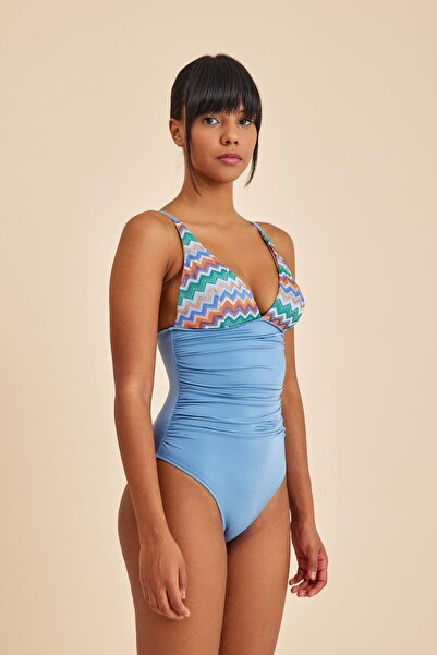 Amarelle Costum de baie triunghiular albastru Hawaii