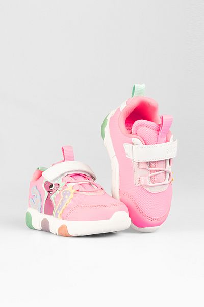 Vicco Number Lighted Baby Girl Pink Sports Shoes