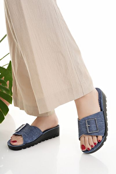 Modafırsat Papuci de damă cu toc pană, eleganti, confortabili, pentru plajă, cu pachet de zestre