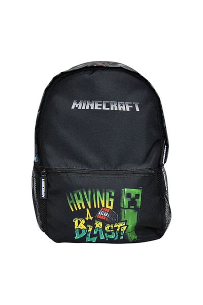 MINECRAFT Rucsac Minecraft having a tnt blast, 40x29x13 cm, bretele intarite si ajustabile, Negru