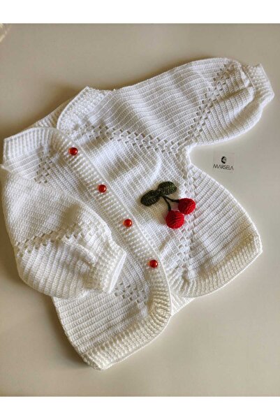 örgü Cherry Baby Cardigan