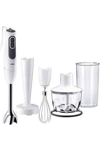 Braun Blender de mana Braun Multi Quick 3 Vario MQ 3137WH Sauce+, 750 W, 11 viteze, 0.6 l (Alb/Gri)
