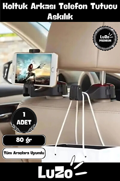 LuZo مسند ظهر وحامل هاتف متين لمقعد السيارة من السلسلة المميزة