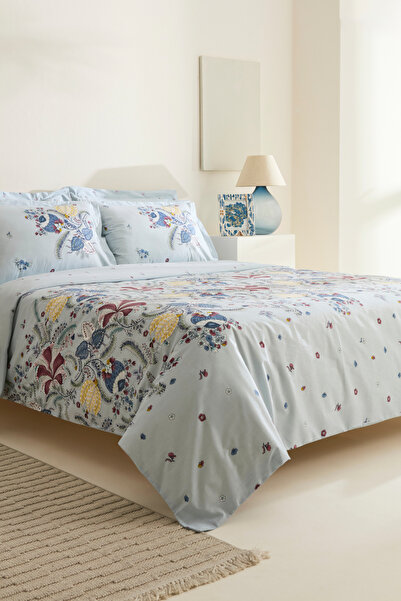 Karaca Home Set cuvertură de pilota unică Seliya 100% bumbac Albastru