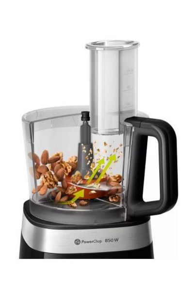 Philips Philips Viva Collection HR7530/10 compact food processor, 850 W, 2.1 L, 31 functions (Black)