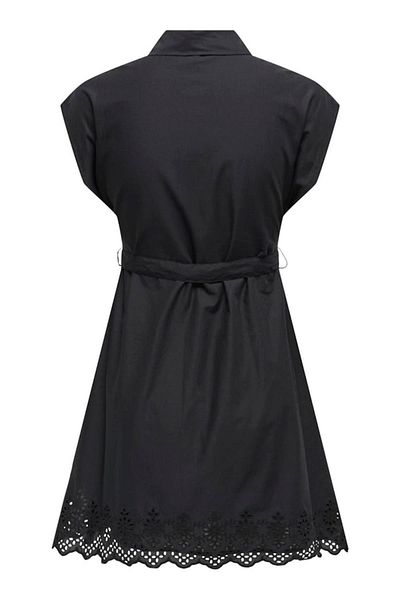 ONLY Onllou Life Emb S/S Shirt Dress Ptm Black
