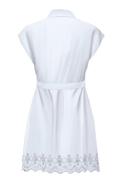 ONLY Onllou Life Emb S/S Shirt Dress White