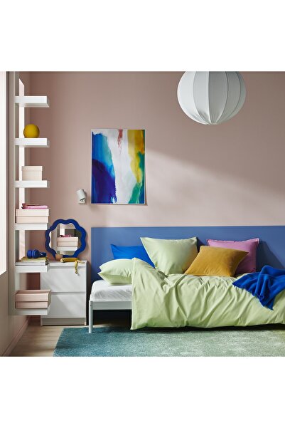 IKEA PILTANDVINGE Duvet cover and pillowcase, light green