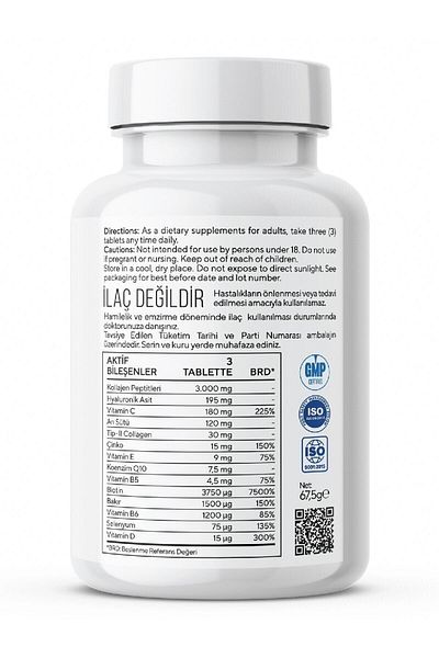 Biomet Vitamin and Mineral Supporting Type-2 Collagen 45 Tablets