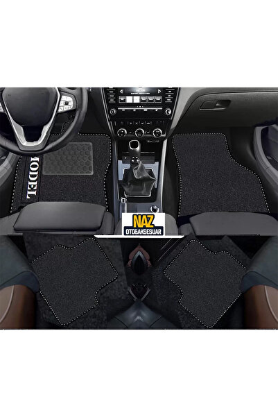 NAZ OTO Ford Focus 3 2011-2014 Siyah Halı Siyah Kenar Petek Topuk