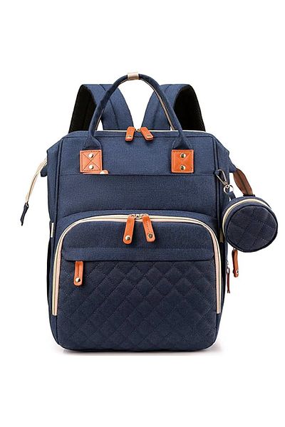 Quasar & Co. Bag/Backpack With USB Port And 14 Compartments, Textile, 40 X 30 X 14 Cm, Navy Blue