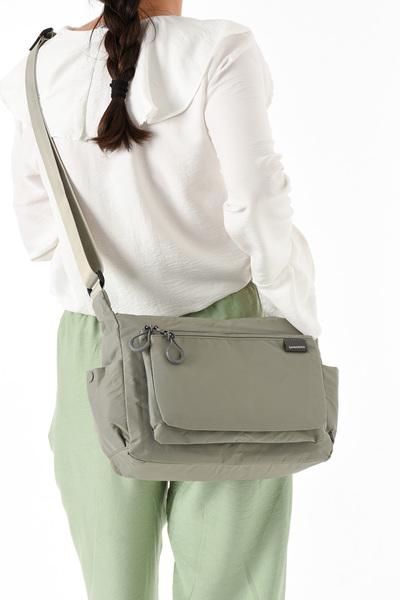 Sanmorris Women's 3 Compartment Parachute Fabric Adjustable Crossbody Bag