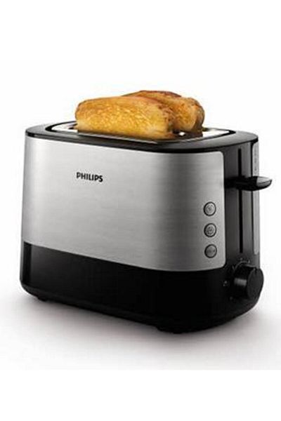 Philips Prajitor de paine Philips Viva HD2637/90, 2 felii (Argintiu-Negru)