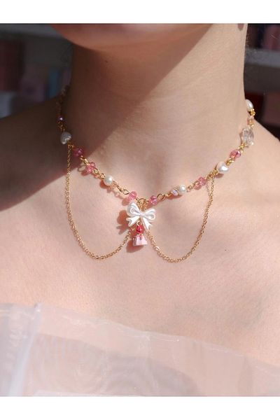 Reorah Collection Rasberry Tart Design Choker Necklace