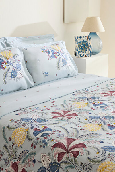 Karaca Home Set cuvertură de pilota unică Seliya 100% bumbac Albastru
