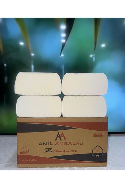 ANIL AMBALAJ Z Fold Paper Towels 4 Pack of 200 Dispenser Napkins