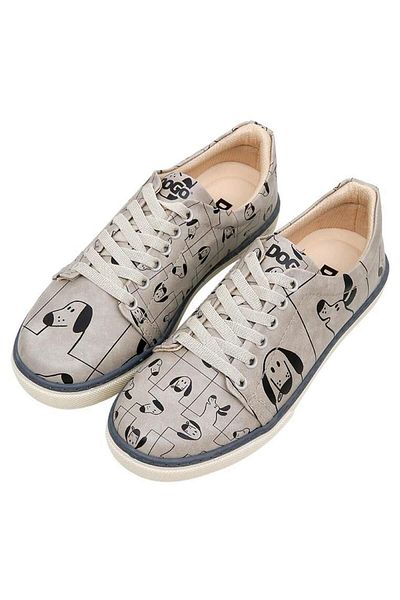 Dogo Women's Vegan Leather Sneakers - I Woof You Design