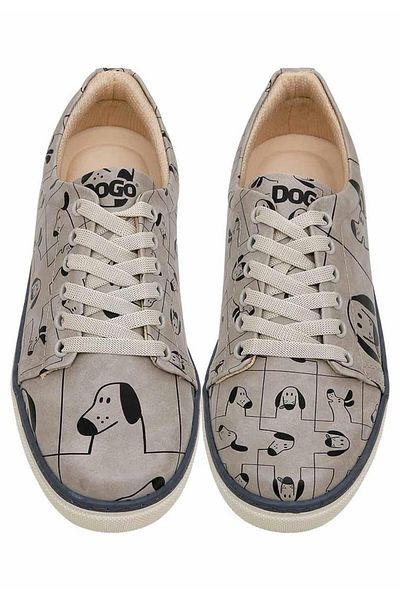 Dogo Women's Vegan Leather Sneakers - I Woof You Design