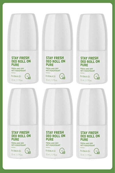 Farmasi Stay Fresh Deo Roll On Pure 50 Ml Kadın 6 Adet