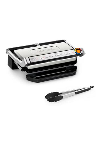 TEFAL Gratar electric TEFAL OptiGrill+ XL GC728D10, 2000 W, 9 programe automate, (Argintiu/Negru)