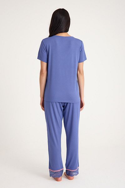 Amarelle Dream Gray Blue Viscose Fabric Pajama Set