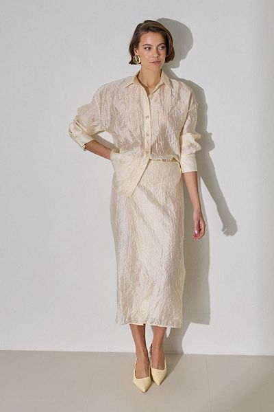 Setre Cream Patterned Long Sleeve Shirt