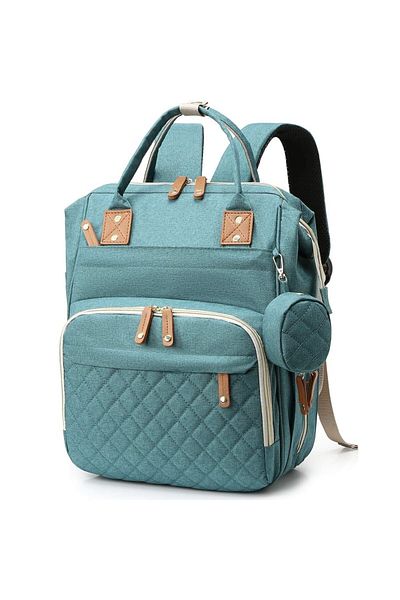 Quasar & Co. Rucsac Textil, Cu Port Usb Si 14 Compartimente, 40 X 30 X 14 Cm, Turcoaz