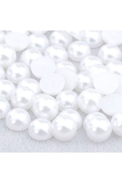 PASAMİA 10 mm Half Pearl White Color 25 gr (100-105 Pieces)