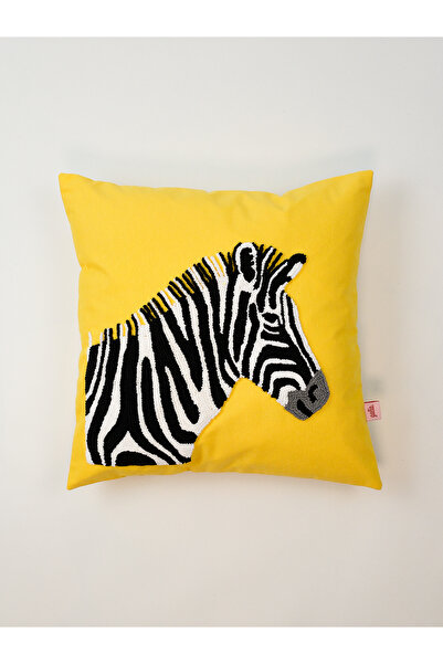 Galia Tasarım MonoStripe - Husă pentru pernă cu model Safari Zebra - Galben