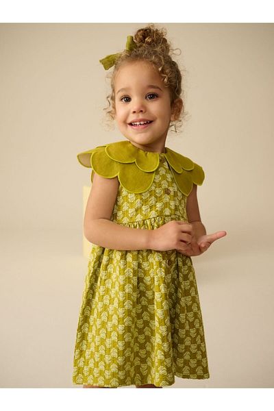 Next Baby Green Sweetheart Neckline Short Short Sleeve Dress