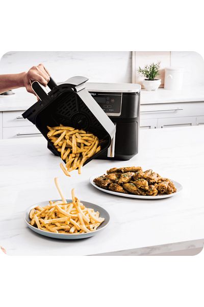 NINJA Ninja Foodi Max Dual Zone AF451EU Hot Air Fryer, 2470 W, Smart Cook System, 9.5 l, 2 drawers
