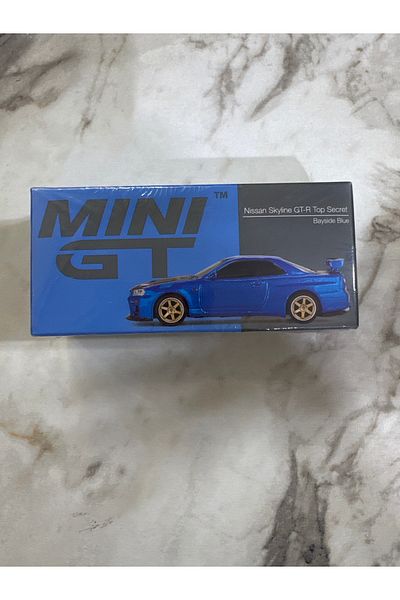 mini gt -531-MINI GT نيسان سكايلاين GT-R توب سيكريت -أزرق باي سايد