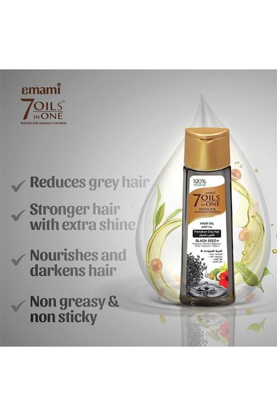 Emami Emami 7 in 1 Black Seed Hair Oil for Premature Graying 200ml