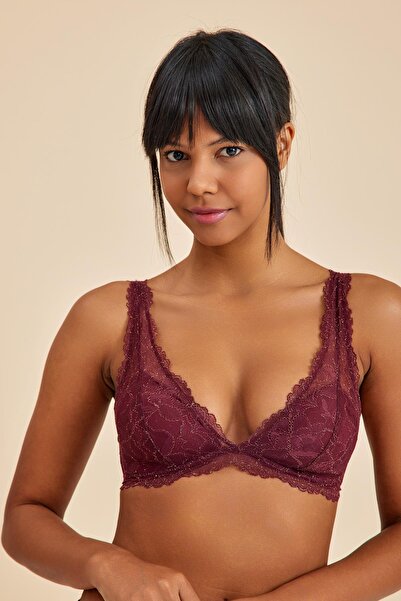 Amarelle Σουτιέν Roma Burgundy Lace- Bralet χωρίς επένδυση χωρίς επένδυση