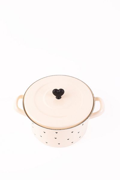 EMAYlab Black Cupid Enamel 20cm Pot - 3 Liters