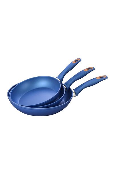 Zass Zass Gourmet ZG-ZCS 06 Die-Cast Aluminum Non-Stick Pan Set, Blue