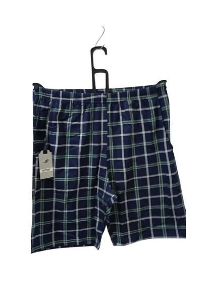 Erse Combed Cotton Plaid Pocket Casual Shorts