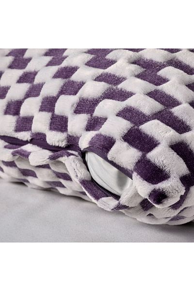 IKEA BLÅSKATA Cushion Cover, Purple/Patterned, 50x50 cm, 100% Recycled Polyester