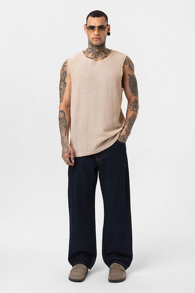 VAMOSCLO Relaxed Fit Jean Dark Blue