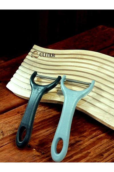 elfnur Solingen Peeler Set of 2 Black Gray