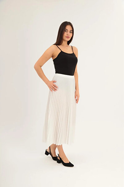 exxitcollection Hijab Πλισέ Δερμάτινη Φούστα Look